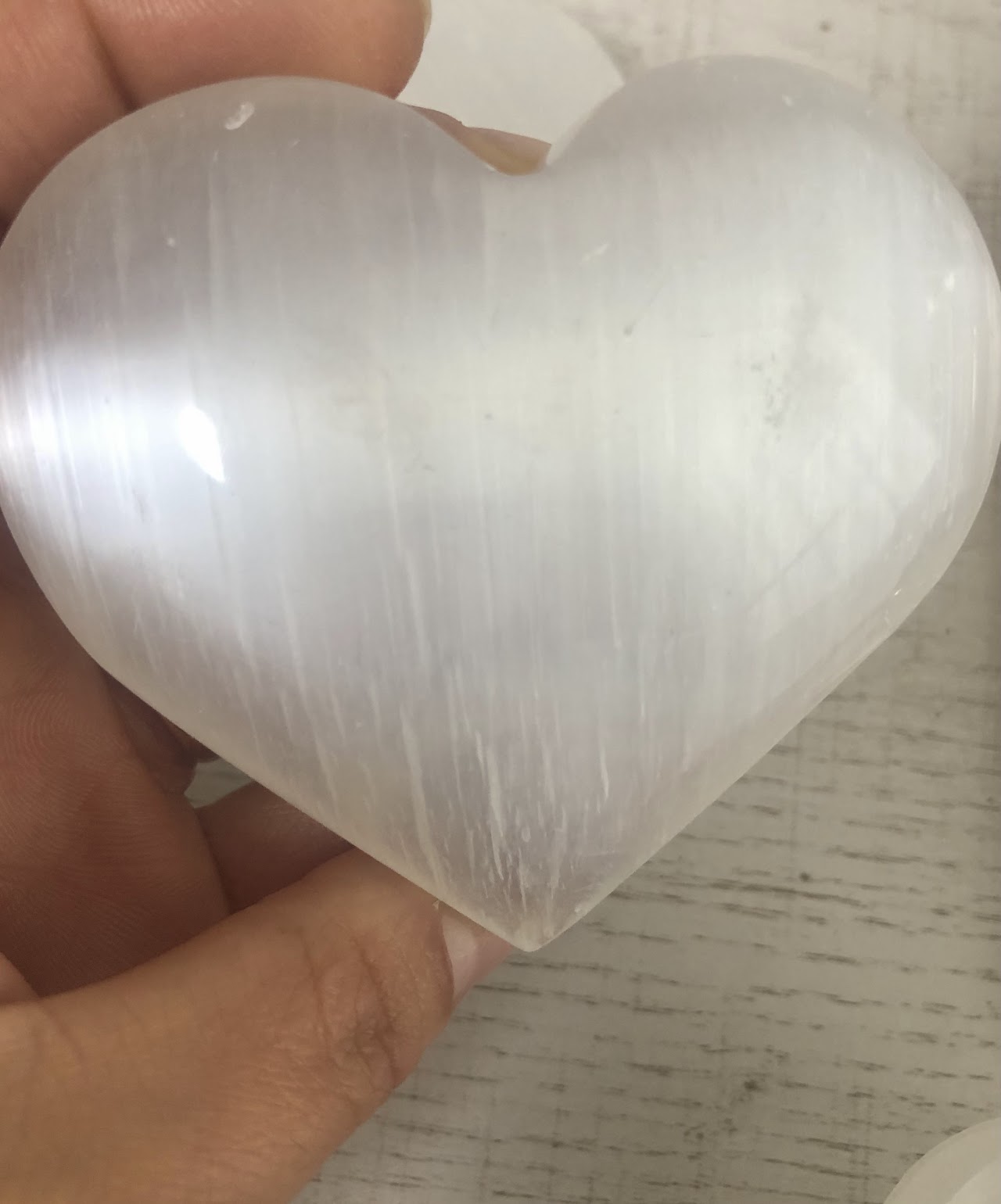 Selenita Branca Coração