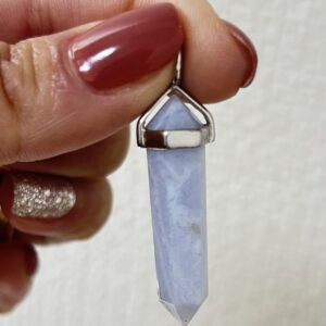 Pingente Ágata Rendada Azul