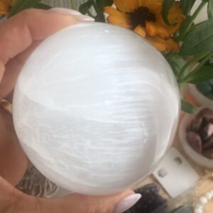 Esfera de Selenita-Branca