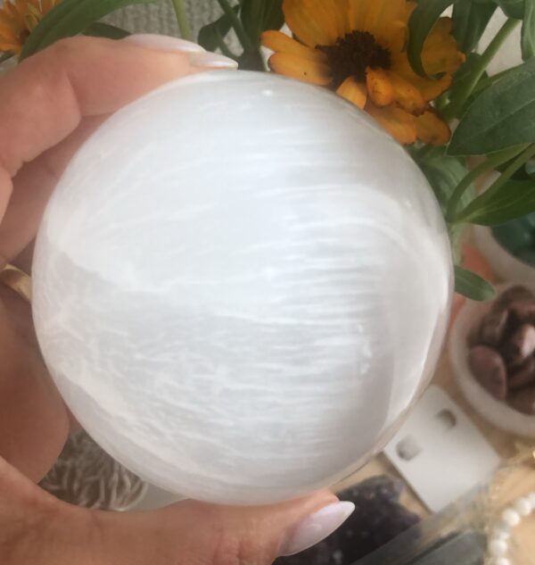 Esfera de Selenita-Branca