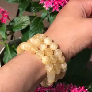 Pulseira Selenita Dourada - 8mm