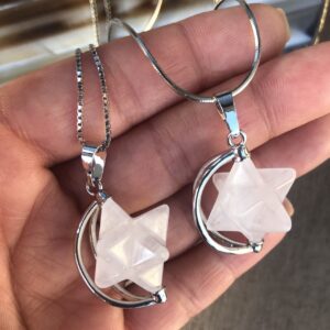 Colar Merkabah Quartzo Transparente