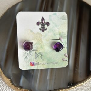 Brinco de Bolinha Ametista