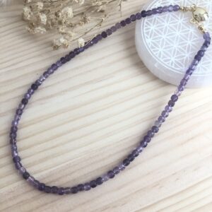 Colar Mini Pedras Multifacetadas de Ametista