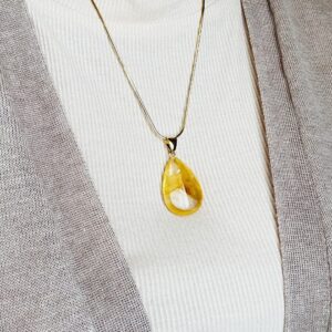 Colar Gota de Citrino