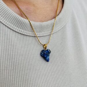 Colar Veneziana com Lápis-Lázuli Bruto