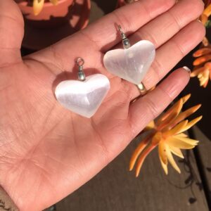 Pingente Coração de Selenita