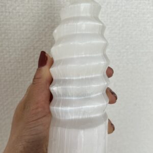 Selenita Espiral – Limpeza Energética e Harmonia 15 cm