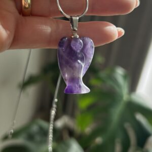 Pingente Anjo com Pedras Naturais