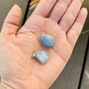 Pingente Pedra Bruta de Quartzo Azul