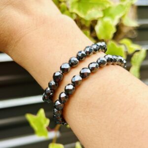 Pulseira de Hematita Natural-6mm