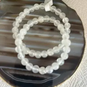 Pulseira de Selenita Branca 6mm