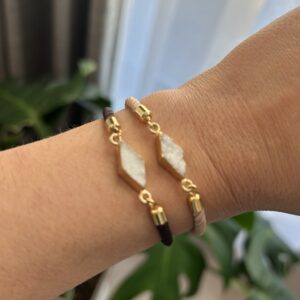 Pulseira Cordão Ajustável Formato Losango