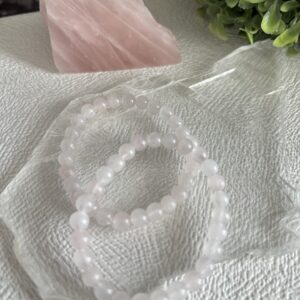 Pulseira de Quartzo Rosa 6mm