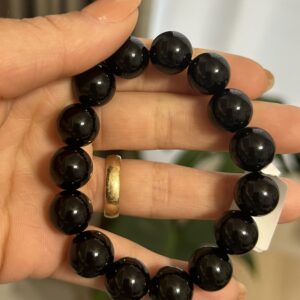 Pulseira de Turmalina Negra – 12mm