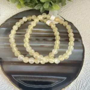 Pulseira de Selenita – Dourada 6mm