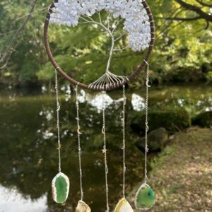 Filtro dos Sonhos Árvore da Vida-Ágata Blue Lace