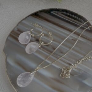 Conjunto Quartzo Rosa Gota – Amor, Afeto e Harmonia