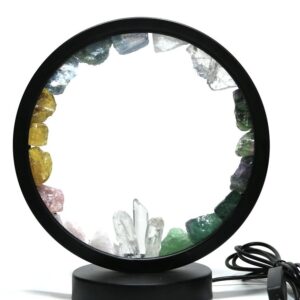 Luminária de Mesa com Pedras Naturais