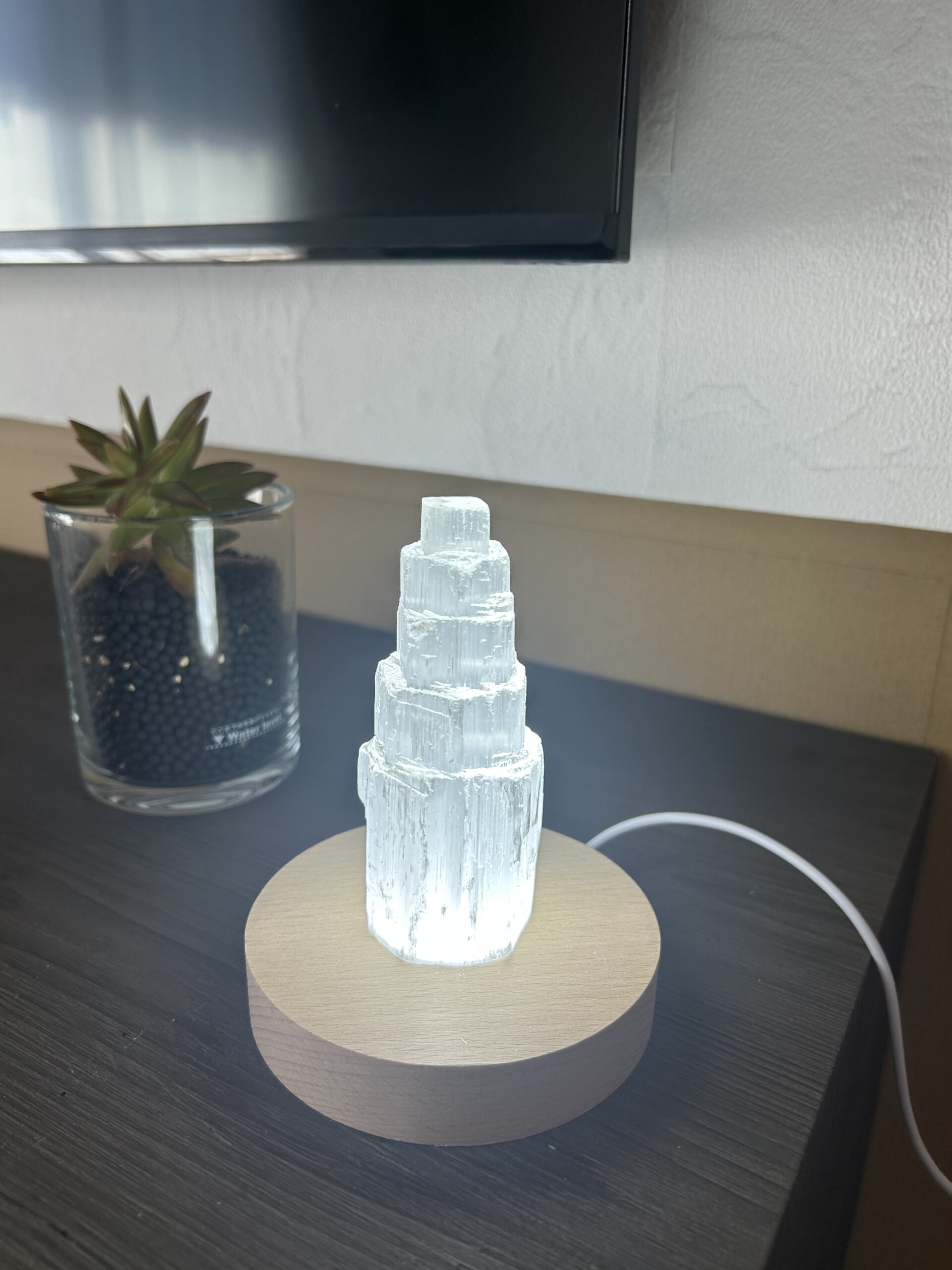 Base de LED para Cristais e Selenita | Iluminação para Torre,e Porta-Velas