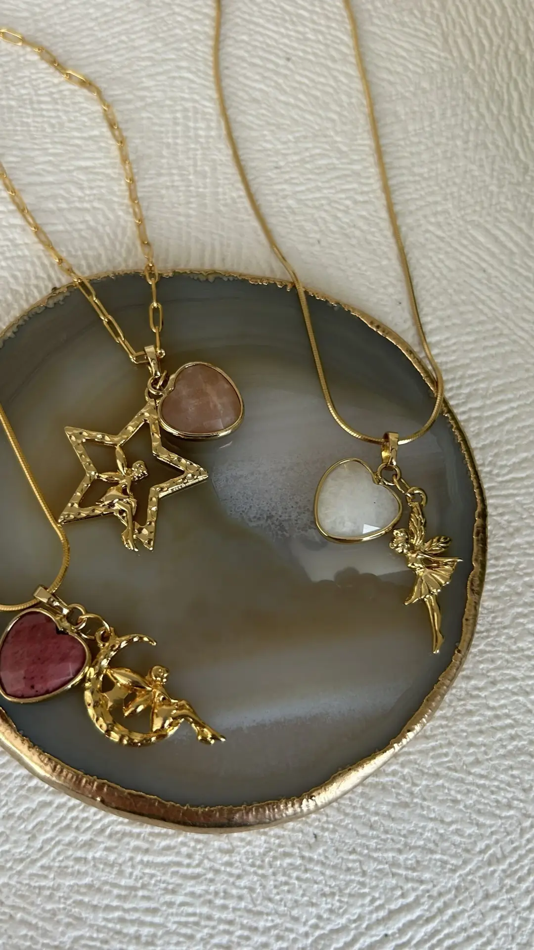 Colar Encanto Fadas com Pedras Naturais