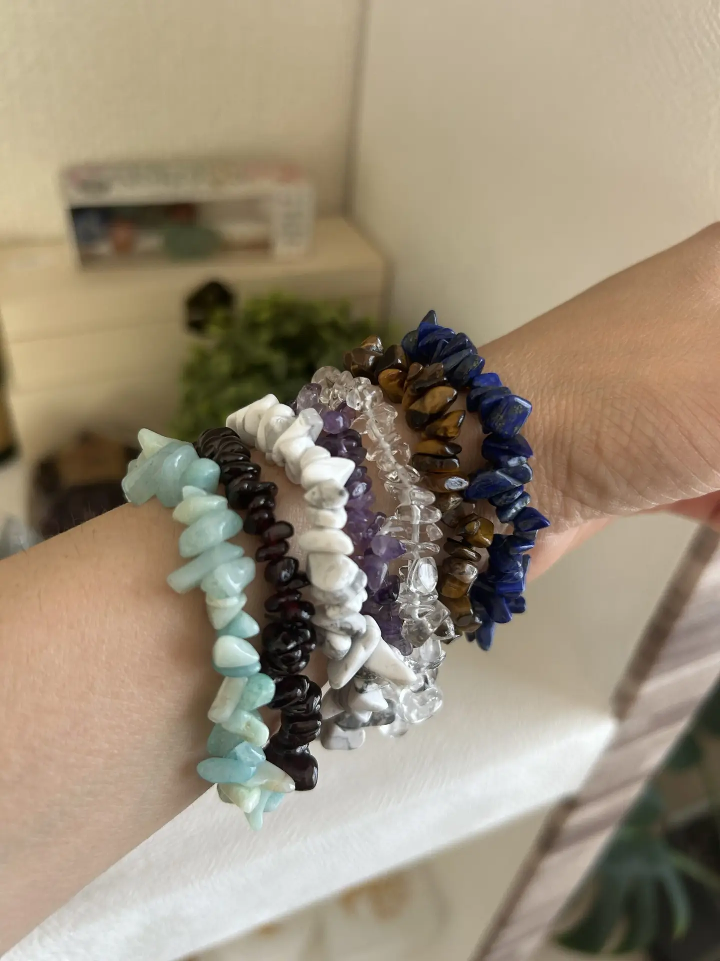 Pulseira de Cascalhos de Pedra Natural – Energia, Equilíbrio e Conexão - Imagem 2