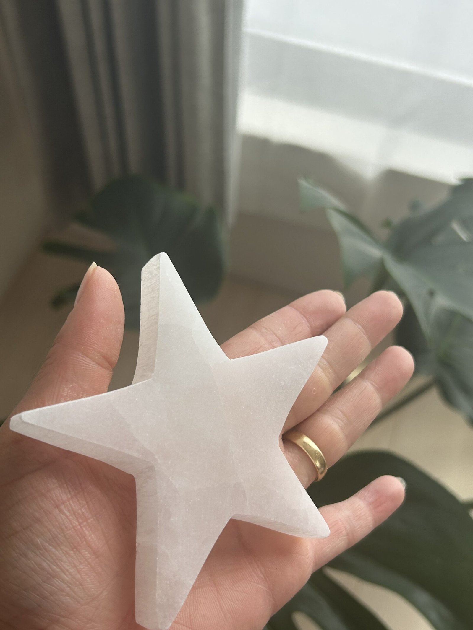 Placa de Selenita Estrela com Flor da Vida - Imagem 3