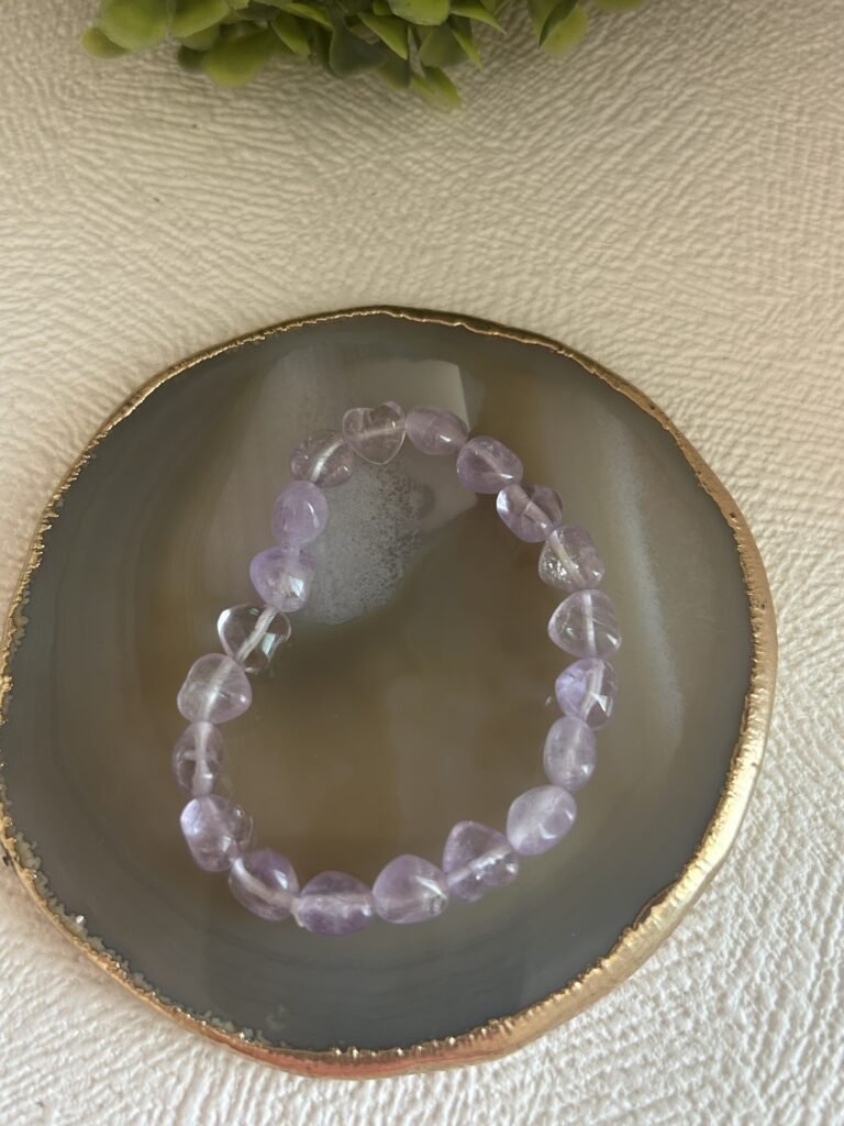 Pulseira de Ametista Lavanda – Equilíbrio, Intuição e Calmaria